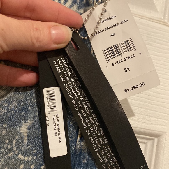 Amiri bleached bandana jean, men’s 31us - Picture 8 of 14